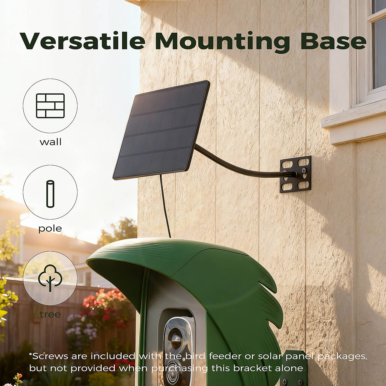 Solar Panel Mounting Bracket | Extended 10-inch Metal Gooseneck