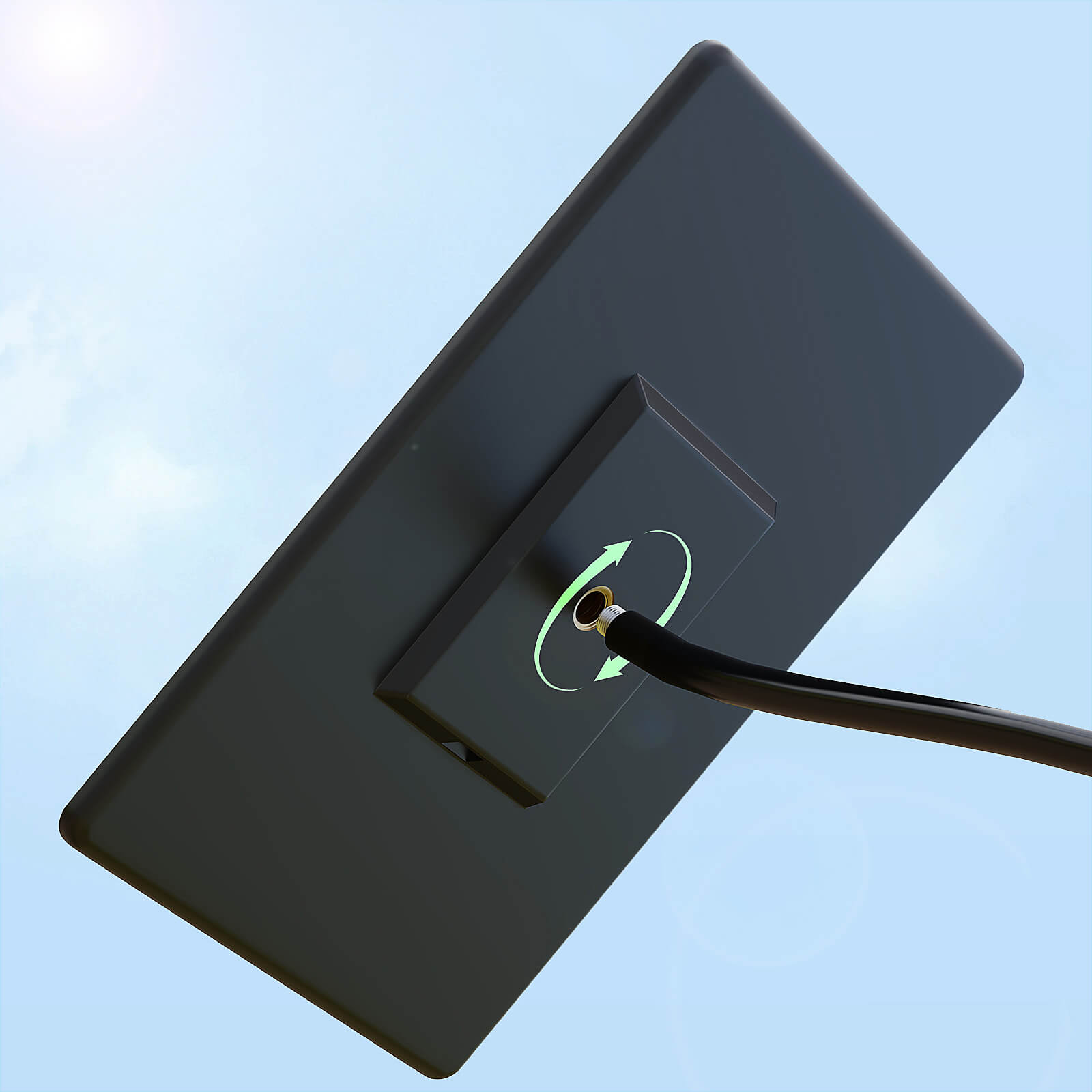 Solar Panel Mounting Bracket | Extended 10-inch Metal Gooseneck