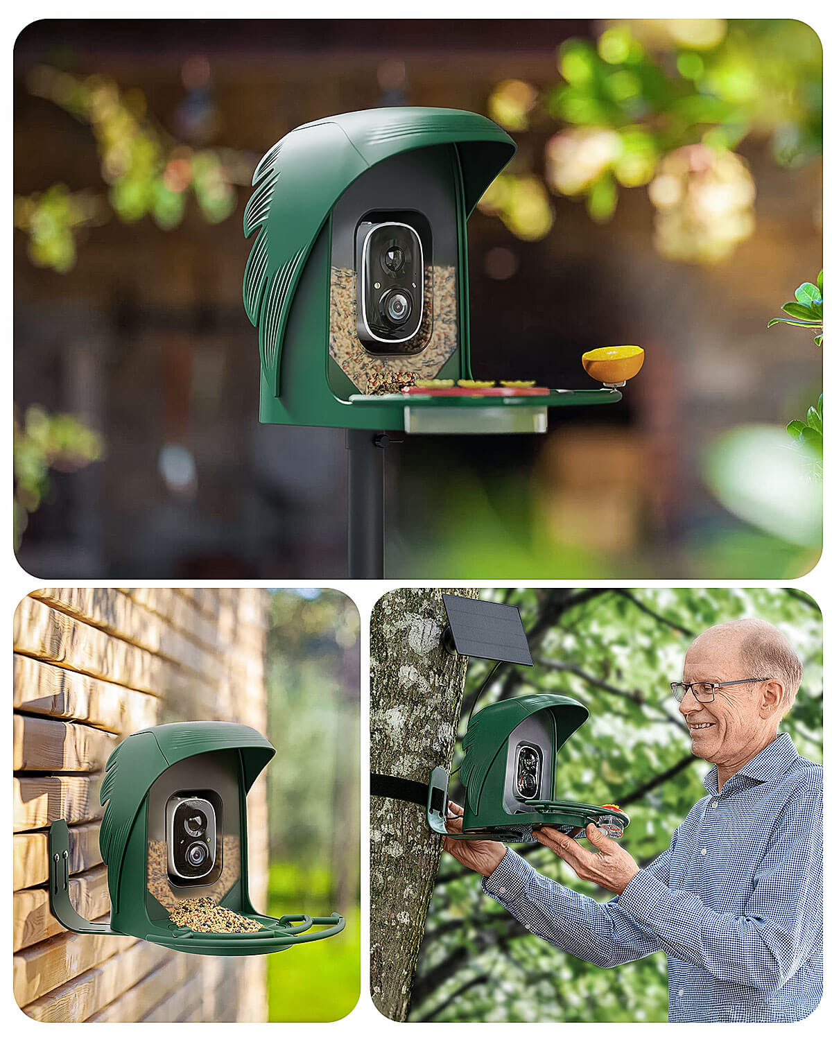 PerchMe Smart Bird Feeder Camera – 2K AI, Solar Powered, Perfect Gift for Bird Lovers