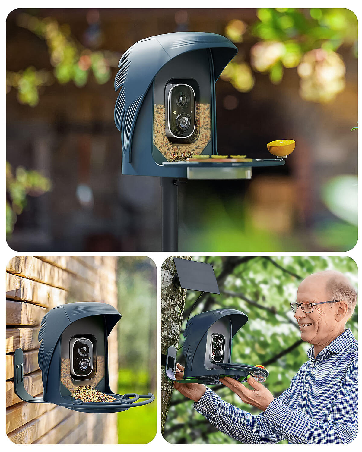 PerchMe Smart Bird Feeder - 2K AI Camera, Solar Power, Perfect Gift for Parents