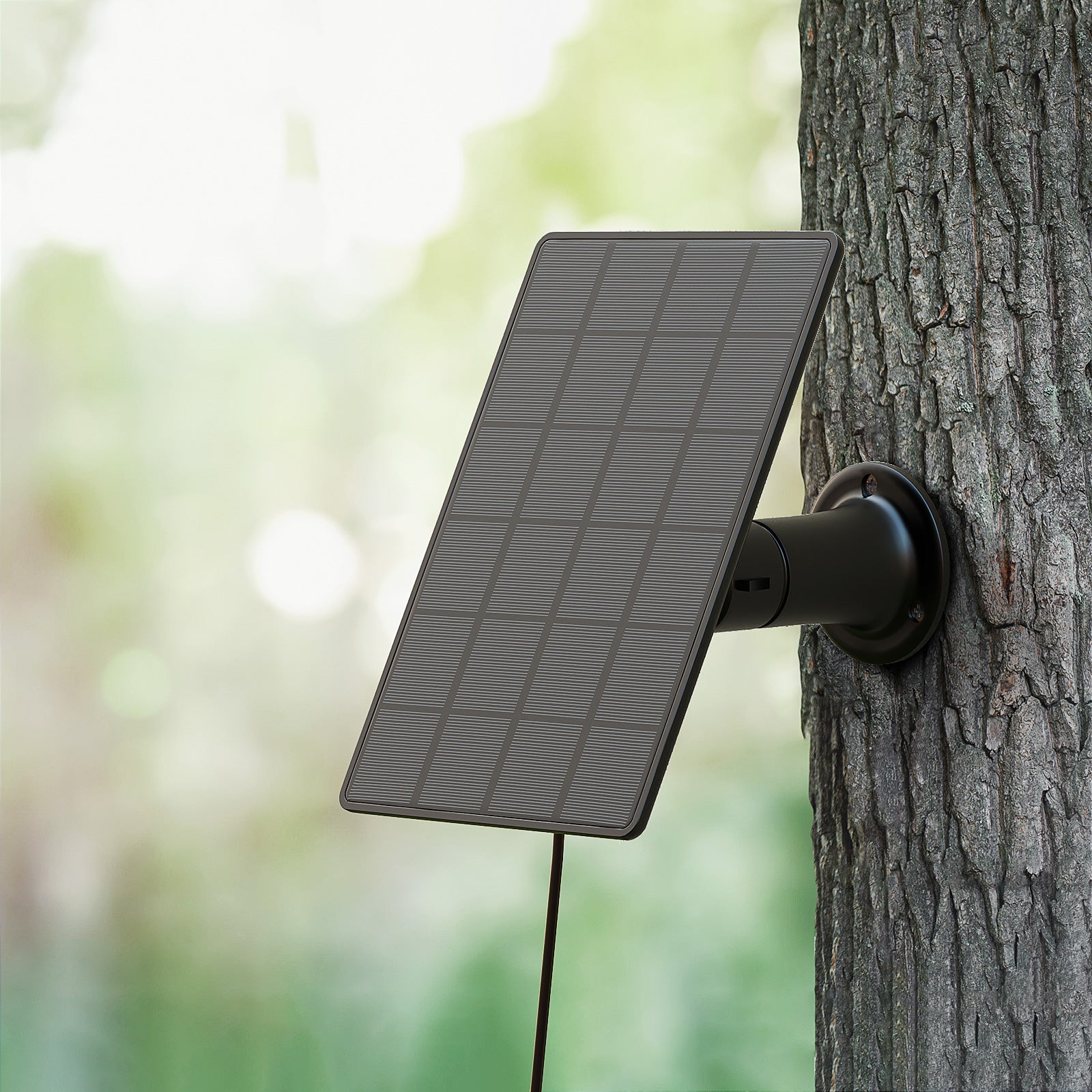 PerchMe Solar Panel for Bird Feeder Camera only, Type-C Charger, IP65 Waterproof for Outdoors, Continuously Power Supply, 360° Swivel Bracket