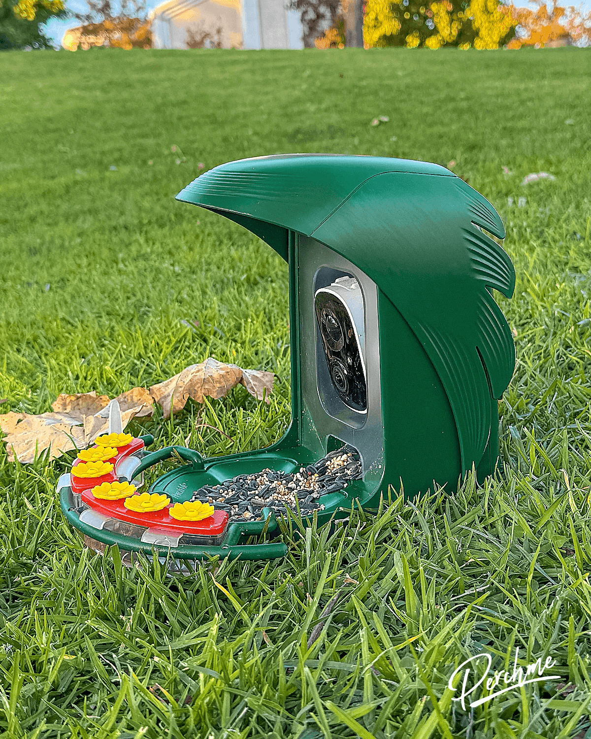 PerchMe Smart Bird Feeder with Camera, Solar Powered, AI Recognition,Great Gift for Bird Lovers