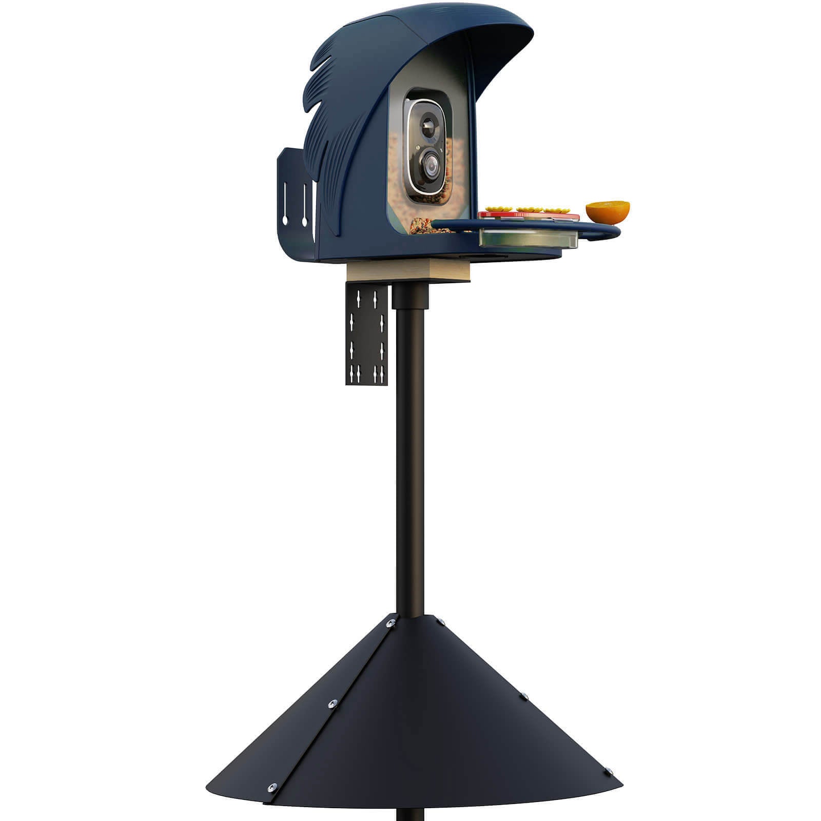 PerchMe Smart AI Bird Feeder & Pole Bundle - Solar-Powered 2K AI Camera + Heavy-Duty Adjustable Squirrel-Proof Bird Feeder Pole