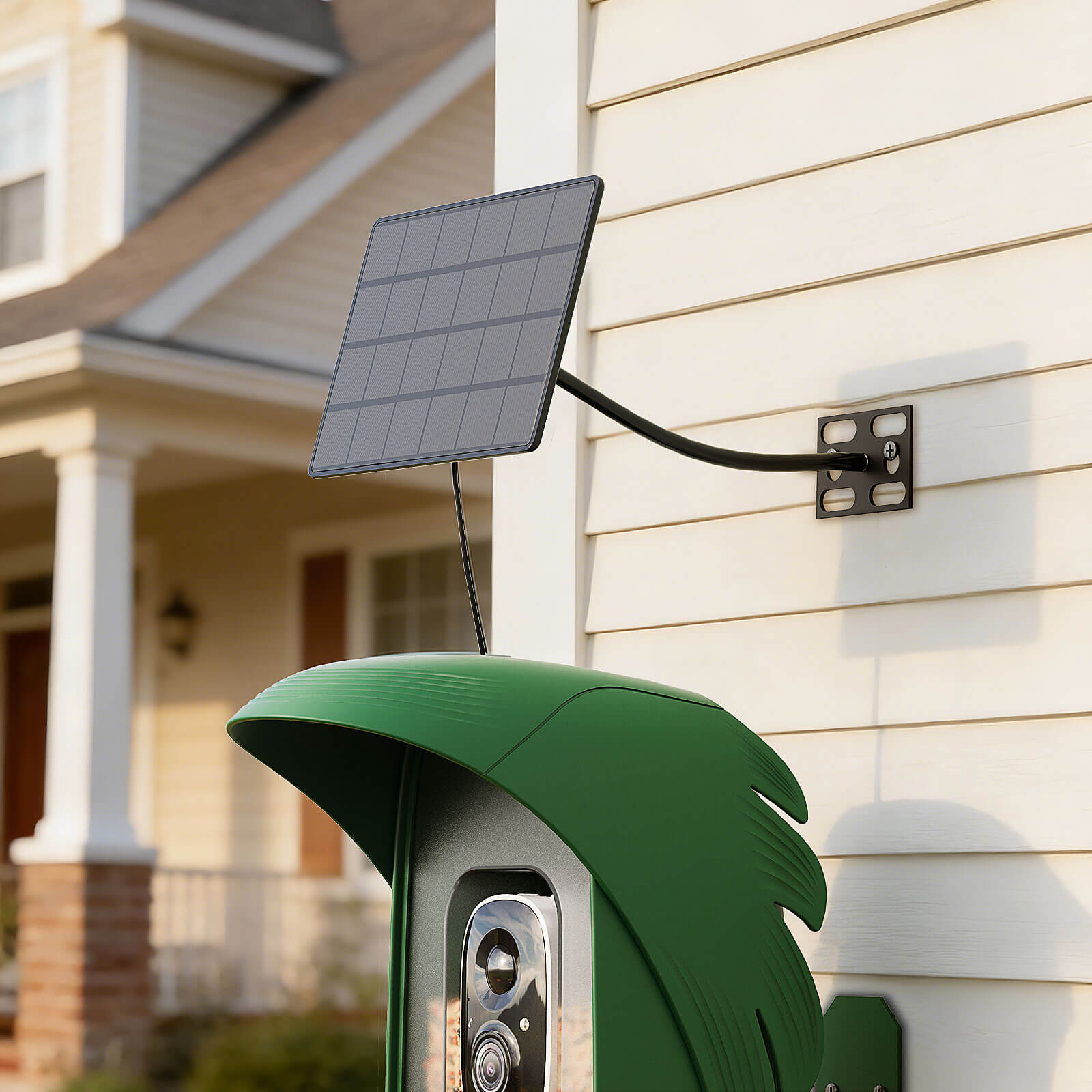 Solar Panel Mounting Bracket | Extended 10-inch Metal Gooseneck