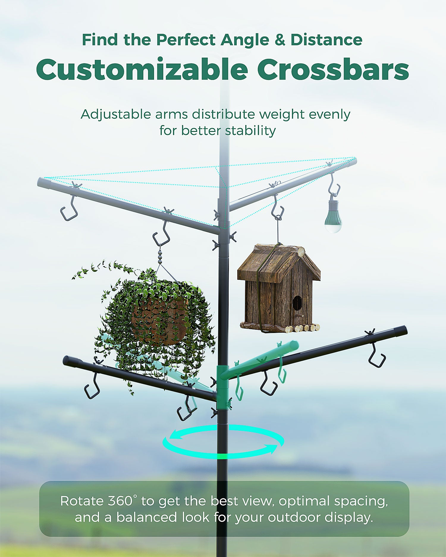 perchme Pole - Bird Feeder Pole