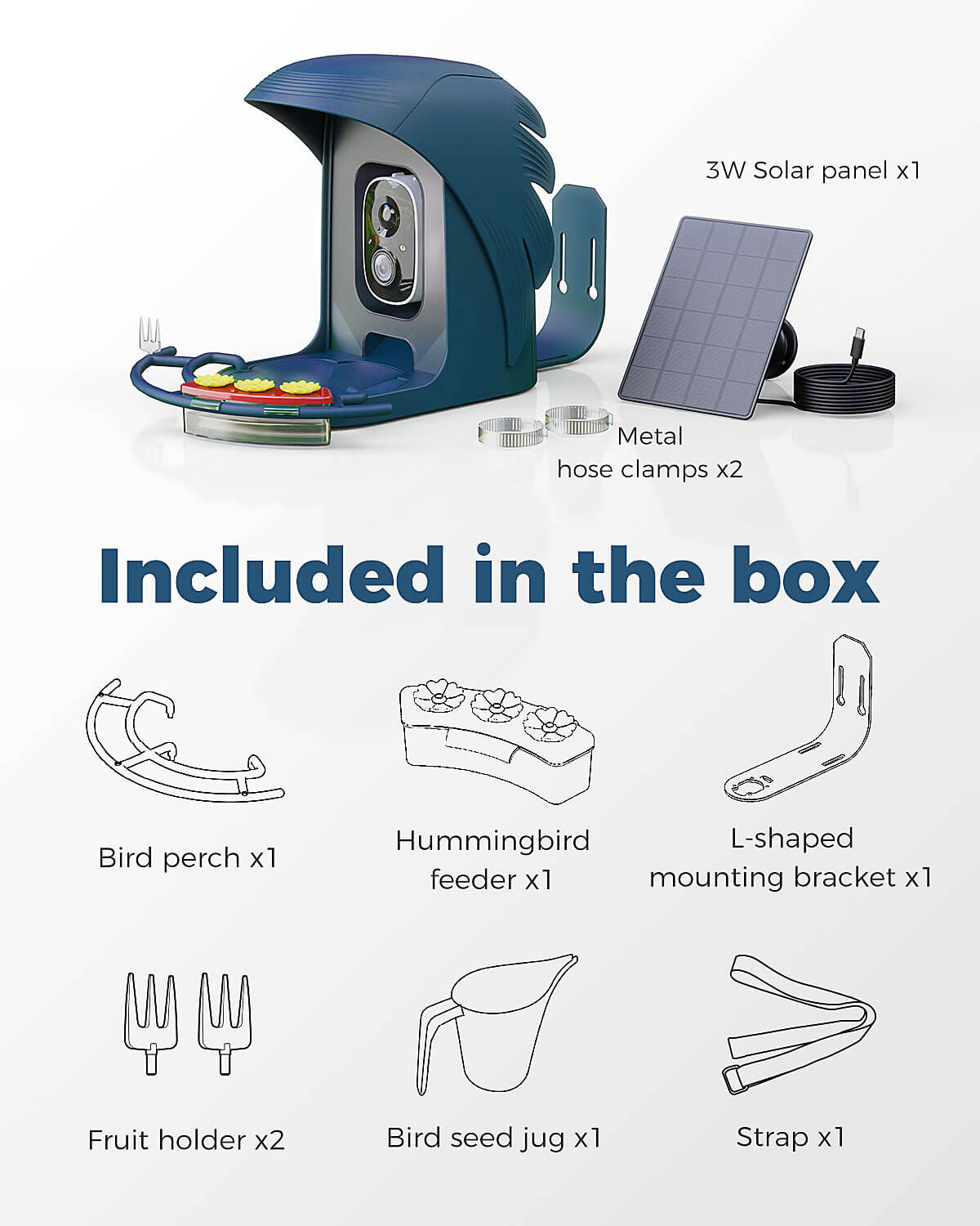 PerchMe Smart Bird Feeder with Camera,2K,AI Recognition,Solar Powered,Best Gift for Bird Lovers