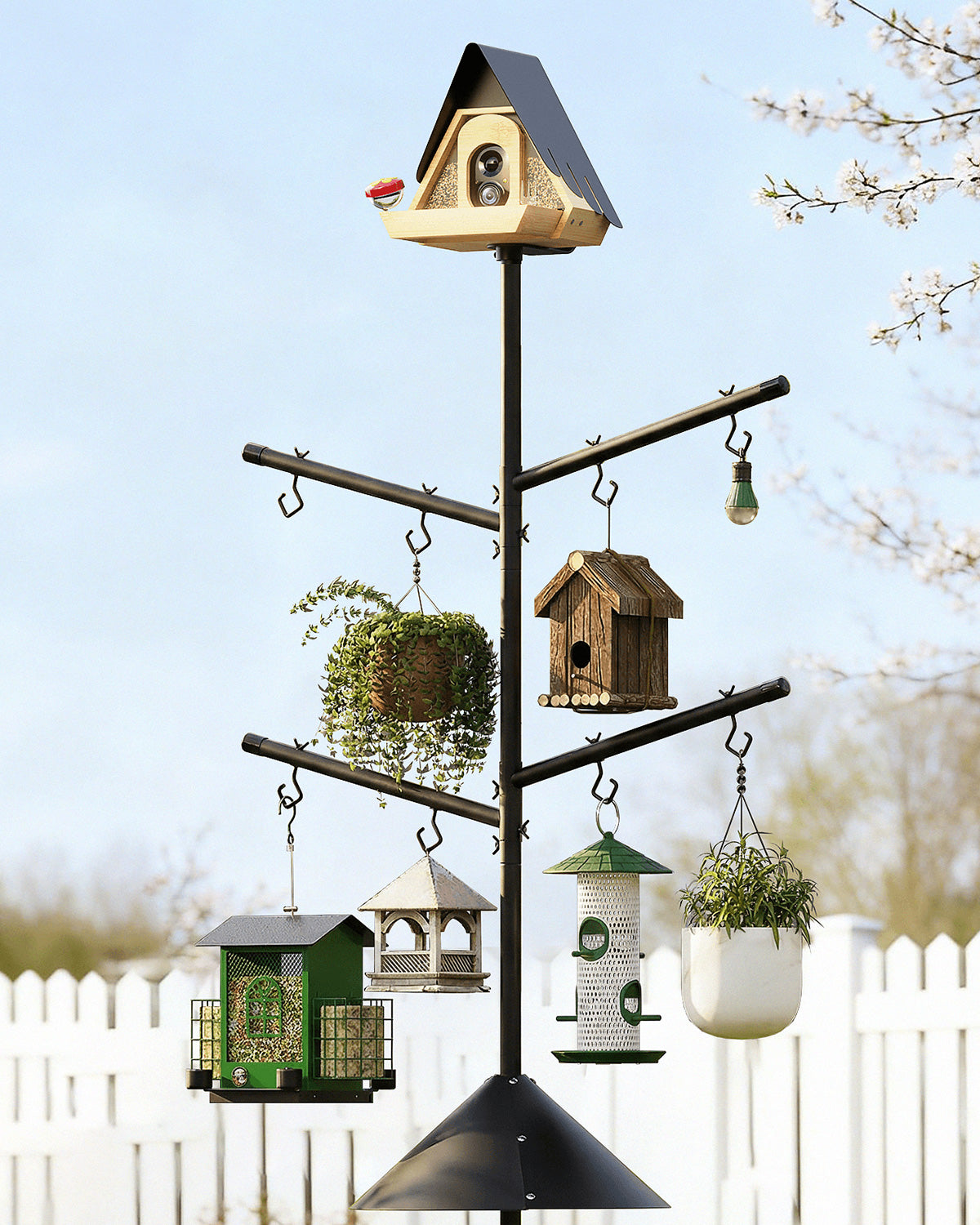 PerchMe® Bamboo Smart Bird Feeder with 2K AI Camera – FSC-Certified, Solar Powered, Eco-Friendly Gift for Bird Lovers (64G SD Card Included)